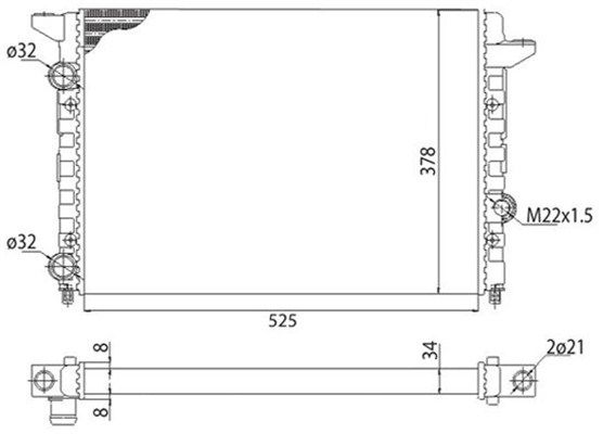 MAGNETI MARELLI radiatorius, variklio aušinimas 350213104403